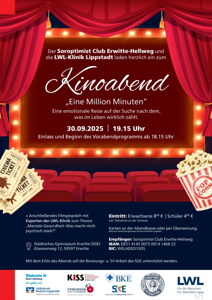 „Kino trifft auf psychische Gesundheit“ – Kinoabend mit dem LWL im Städtischen Gymnasium Erwitte